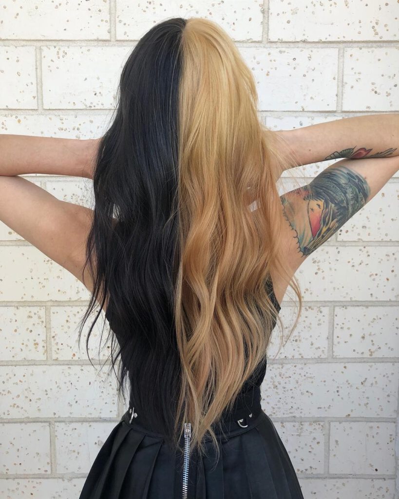 สีผมทูโทน 2020 Black & Blonde Hair Color เทรนด์สีผมดำบลอนด์ เท่เกินต้าน! สีผมทูโทน 2020 Black & Blonde Hair Color เทรนด์สีผมดำบลอนด์ เท่เกินต้าน!